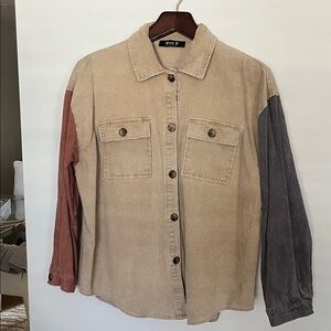 Colorblock Button Down Shirt